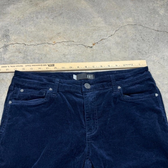 Kut From The Kloth Dianna Skinny 12P Corduroy Blue Cropped Stretch 34x24 - Picture 6 of 11